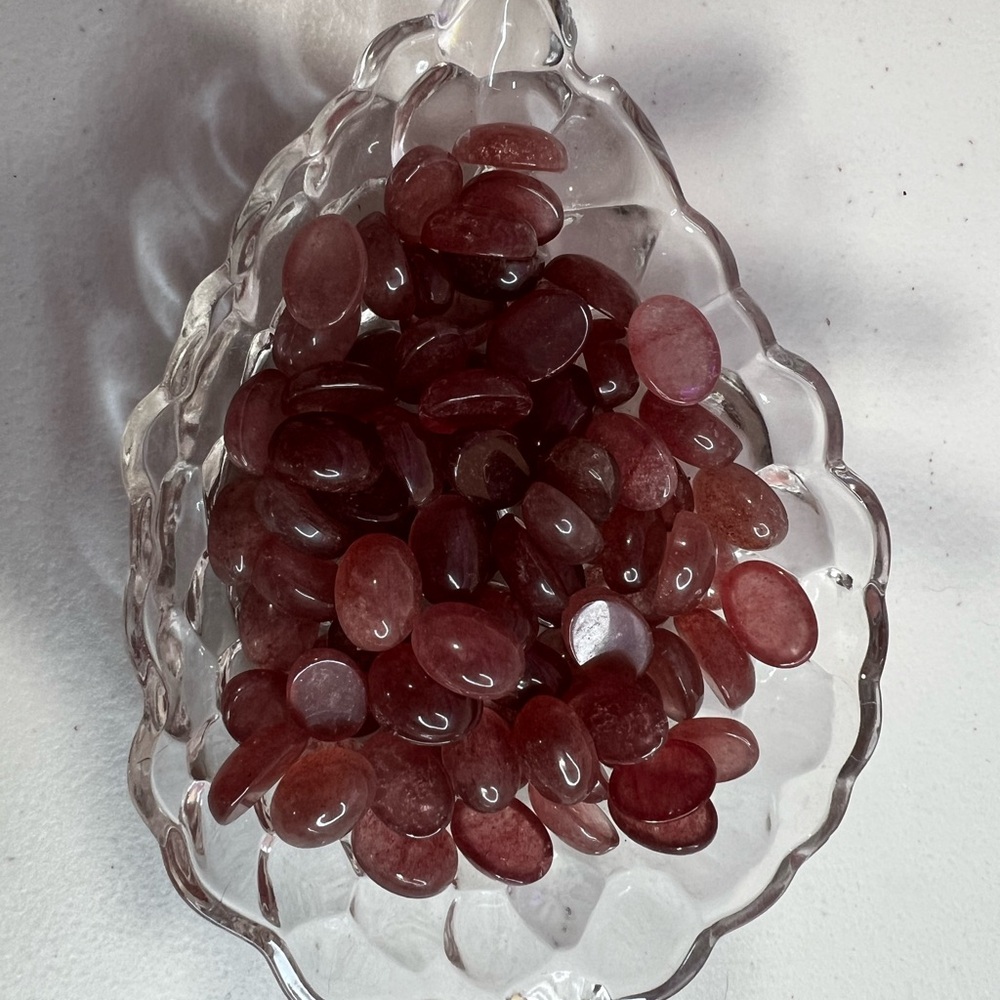 Polished strawberry quartz cabs Stone Tumbled Gems -